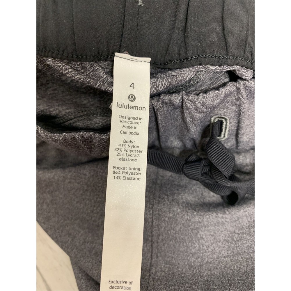 Womens Size 4 Lululemon On The Fly Grey Pants EUC - Picture 5 of 5